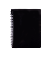 /Тетрадь для записей  GLOSS, А6, 80 л., клетка, пластиковая обложка, черный
